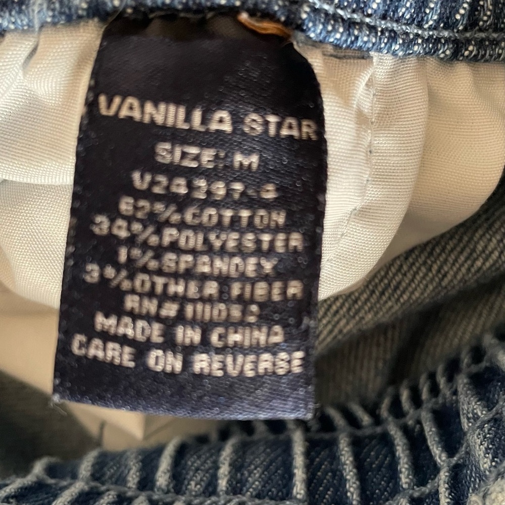 Vanilla Star Women's Blue and Gray Wide Leg Jeans - Picture 3 of 9